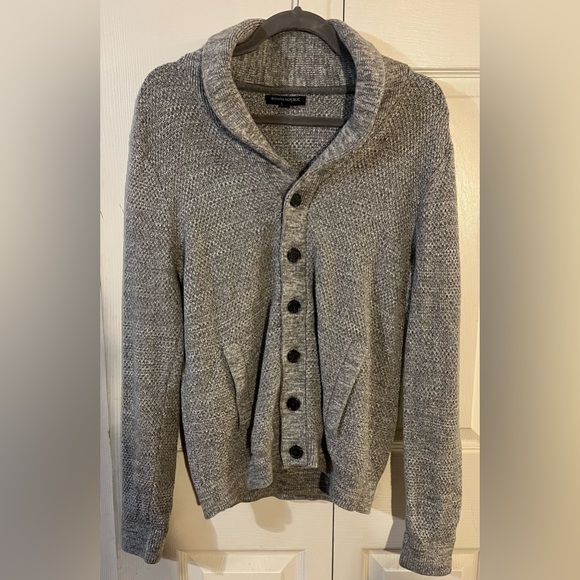 Banana Republic Men’s Chunky Knit Cardigans Grey & Cream Size M Bundle of Two - Picture 6 of 13